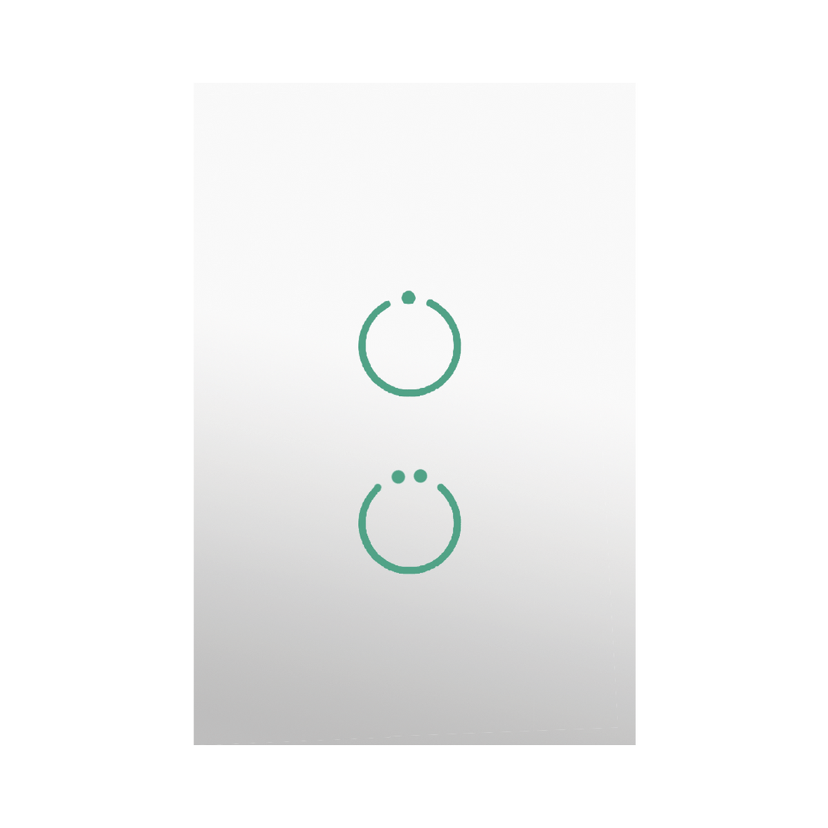 (ZWAVE) Interruptor On/Off panel táctil touch inalámbrico Zwave Plus 2 botones. No requiere cable neutro, Compatible con Hubitat HC8, Álula  M2M, otros