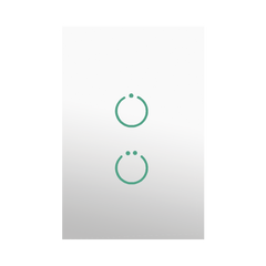 (ZWAVE) Interruptor On/Off panel táctil touch inalámbrico Zwave Plus 2 botones. No requiere cable neutro, Compatible con Hubitat HC8, Álula  M2M, otros