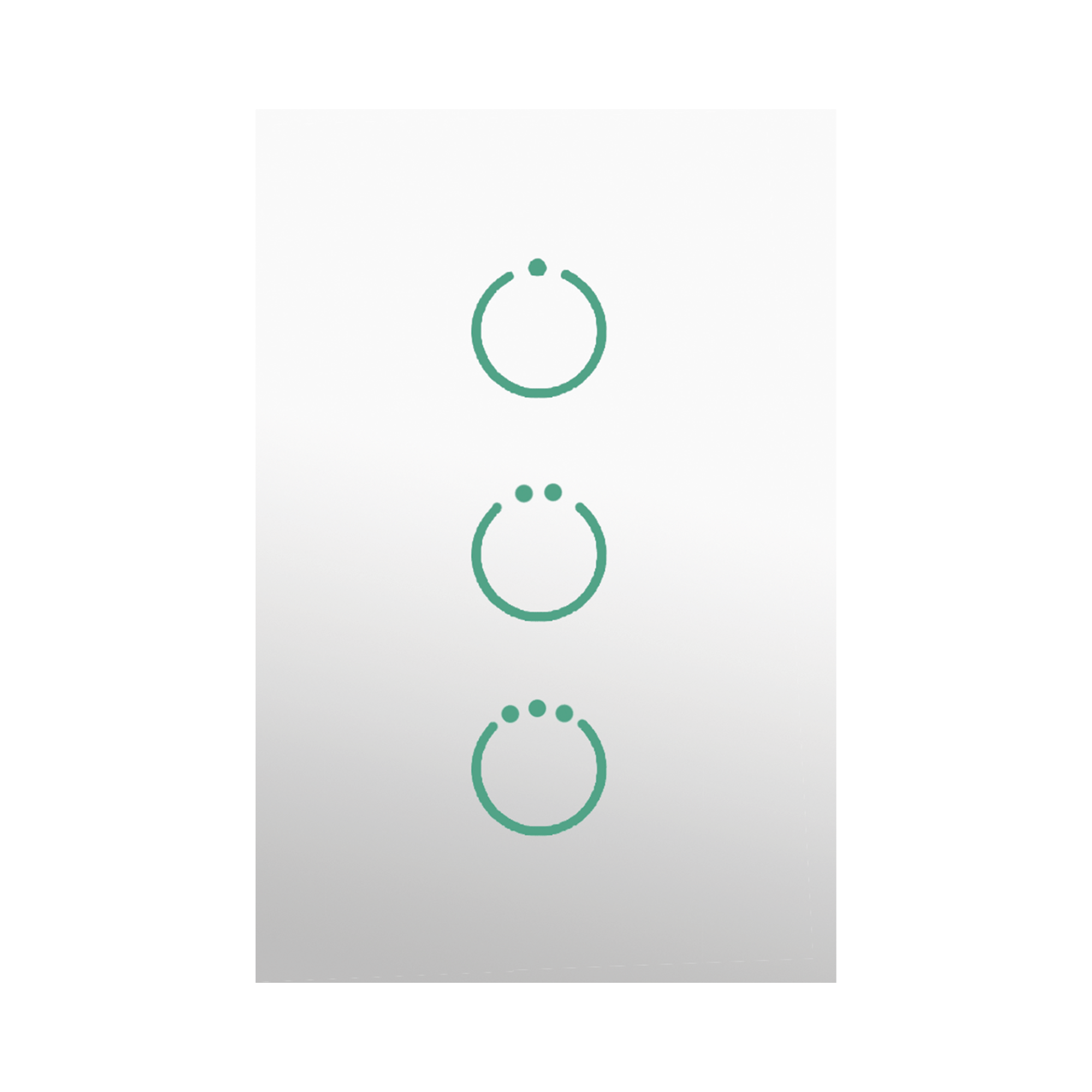 (ZWAVE) Interruptor On/Off panel táctil touch inalámbrico Zwave Plus 3 botones. Compatible con Hubitat HC8, Álula  M2M, otro