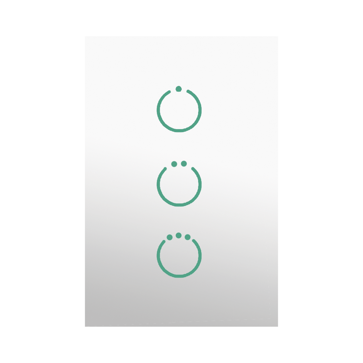 (ZWAVE) Interruptor On/Off panel táctil touch inalámbrico Zwave Plus 3 botones. Compatible con Hubitat HC8, Álula  M2M, otro