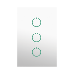 (ZWAVE) Interruptor On/Off panel táctil touch inalámbrico Zwave Plus 3 botones. Compatible con Hubitat HC8, Álula  M2M, otro
