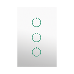 (ZWAVE) Interruptor On/Off panel táctil touch inalámbrico Zwave Plus 3 botones. Compatible con Hubitat HC8, Álula  M2M, otro
