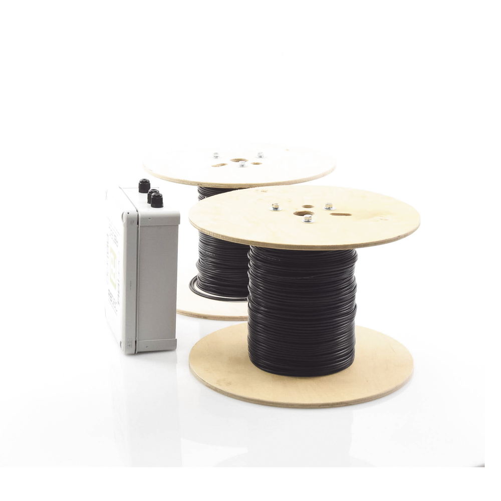 MICALERT Cable Sensor para Paredes, barandales, rejas rigidas / 2 zonas de 152 metros / 304 Metros de protección total/Tarjeta LPU400/Calibración via software