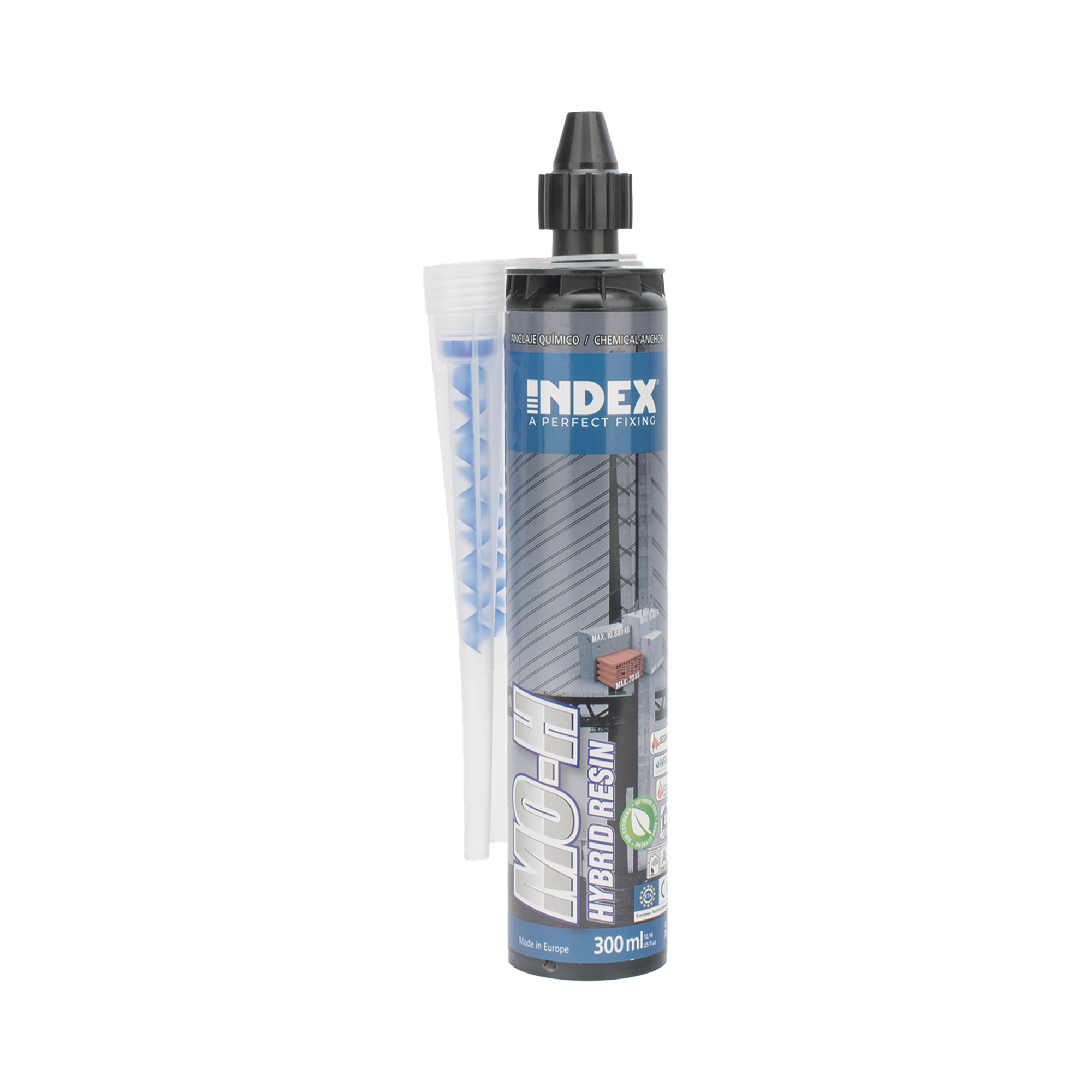 Resina Epoxy Vinylester sin Estireno para Altas Cargas en Concreto y Ladrillo / Curado Rápido / Para Cargas Sísmicas Categoría C1 / Contenido 300 ml.