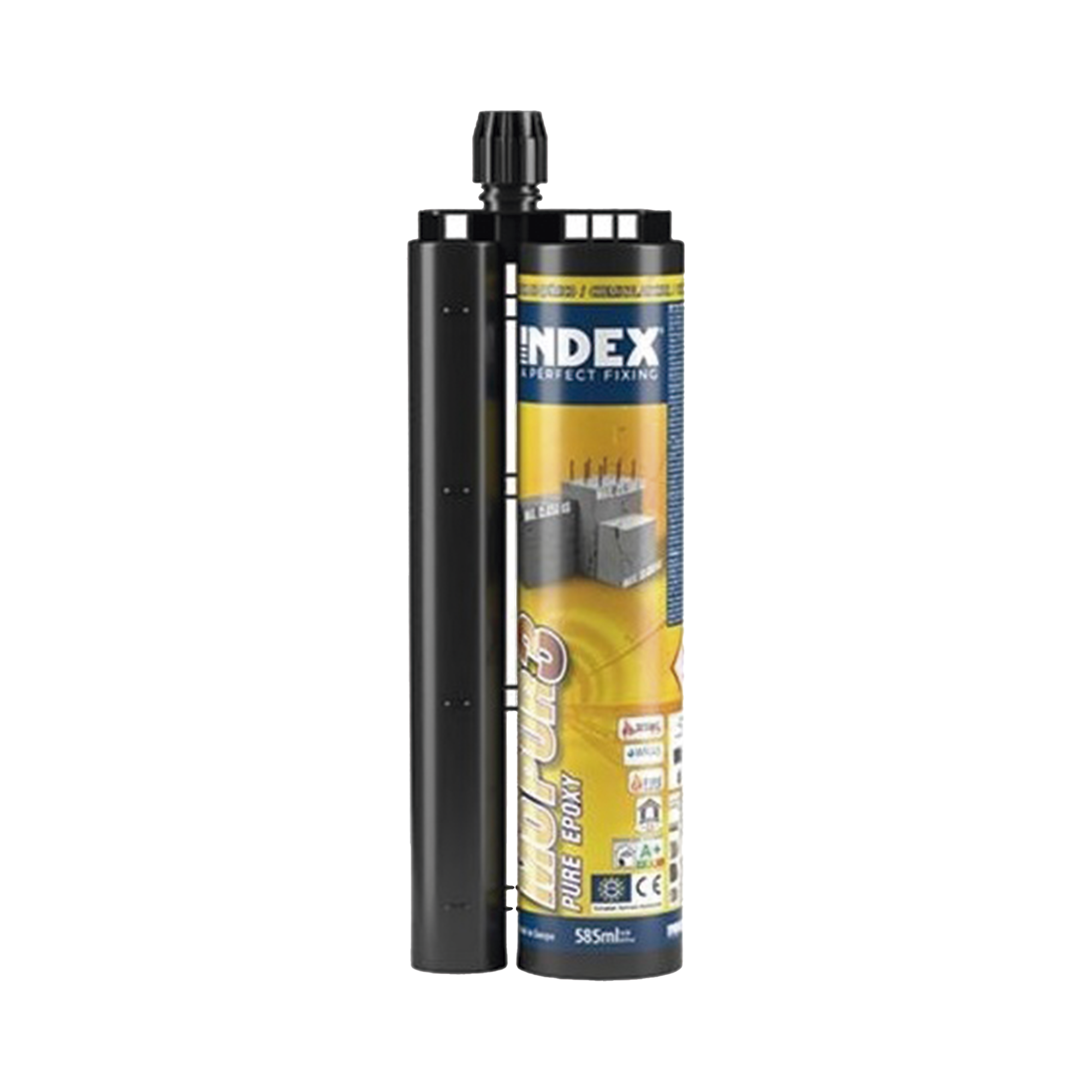 Resina Epoxico Puro 3:1 para Concreto Fisurado y Armado, Taladros Inundados, Vibraciones y Aplicaciones Estructurales / Curado Lento / Para Cargas Sísmicas Categoría C1 y C2 / Contenido 385 ml.