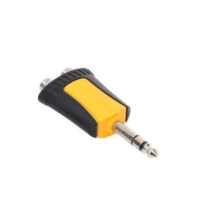 Conector Estéreo |  1/4in - 2 x RCA hembra | Adaptador de Carcasa de Plastico |