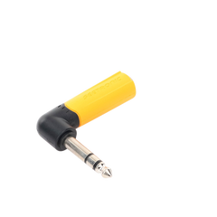 Conector Estéreo | 1/4in - 1/4in | Conector de angulo recto | Adaptador de Carcasa de Plastico