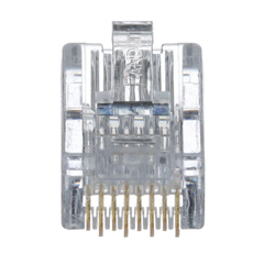 Plug RJ45 Cat5e, Para Cable UTP de Calibres 24-26 AWG, Chapado en Oro de 50 Micras, Paquete de 100 Piezas