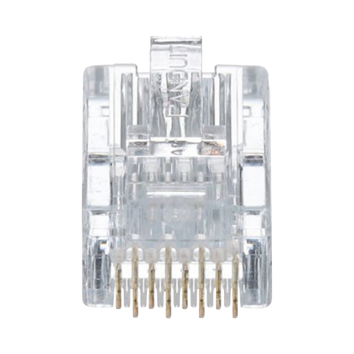 Plug RJ45 Cat5e, Para Cable UTP de Calibres 24-26 AWG, Chapado en Oro de 50 Micras, Paquete de 50 Piezas
