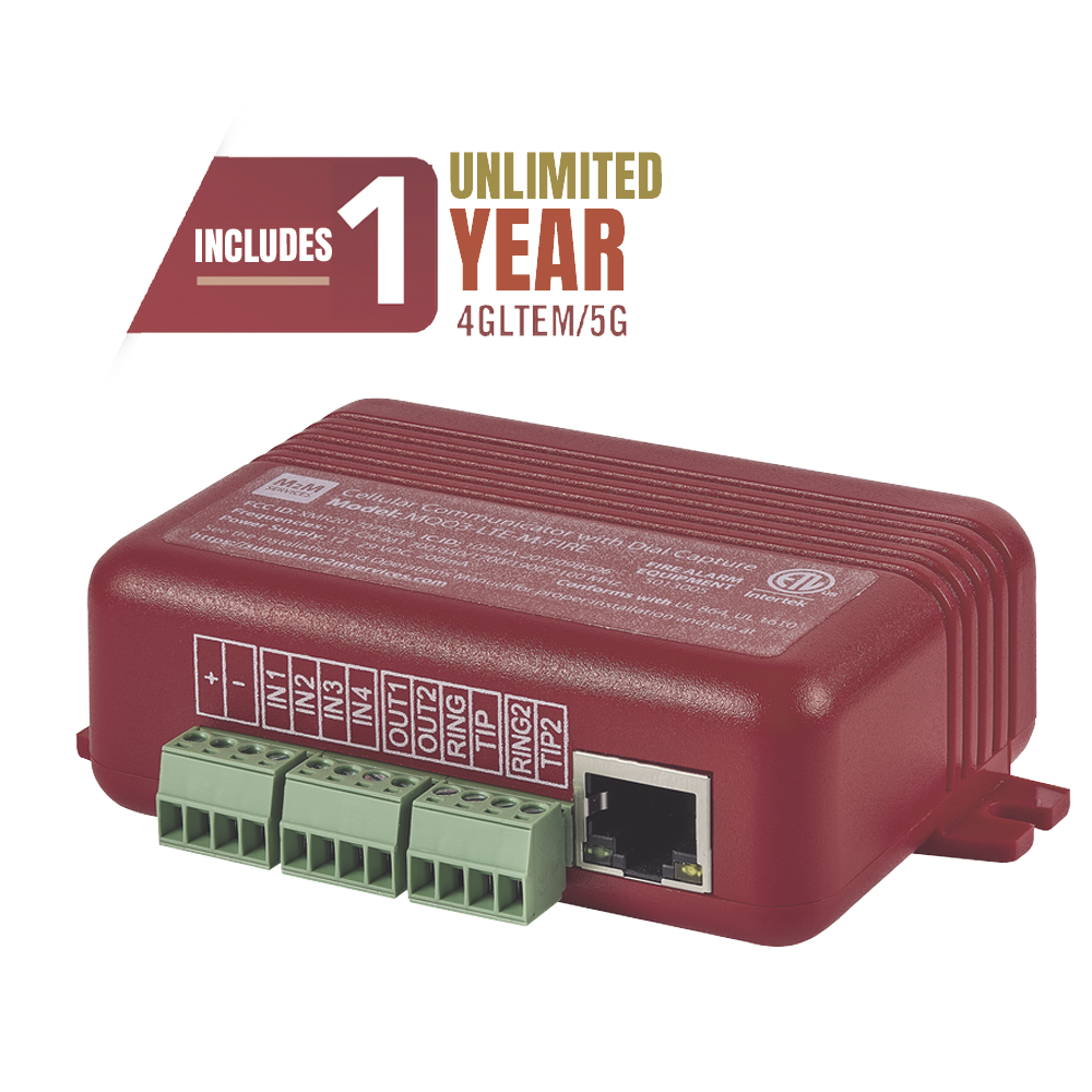 COMUNICADOR DUAL Universal para PANELES DE INCENDIO 4GLTEM - 1 Año de Servicio - Eventos a CMS