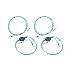 Kit de Cables de Referencia de Comprobación Multimodo CertiFiber Pro, Para Fibras con Conectores LC de 50µm (2 SC/LC Metálico, 2 LC/LC Metálico), de 2 Metros (6.56 Pies)