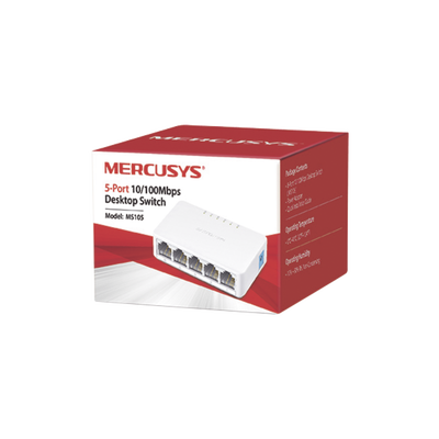 Switch NO Administrable / Para escritorio /  5 puertos 10/100 Mbps / Diseño Compacto / Plug and Play