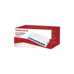 Switch NO Administrable / Para escritorio / 8 puertos 10/100 Mbps / Diseño Compacto / Plug and Play