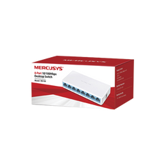 Switch NO Administrable / Para escritorio / 8 puertos 10/100 Mbps / Diseño Compacto / Plug and Play