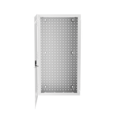 Gabinete Multipropósito de Montaje en Pared, de 28 in de Altura, Con Puerta Reversible, Fabricado en Acero, Color Blanco