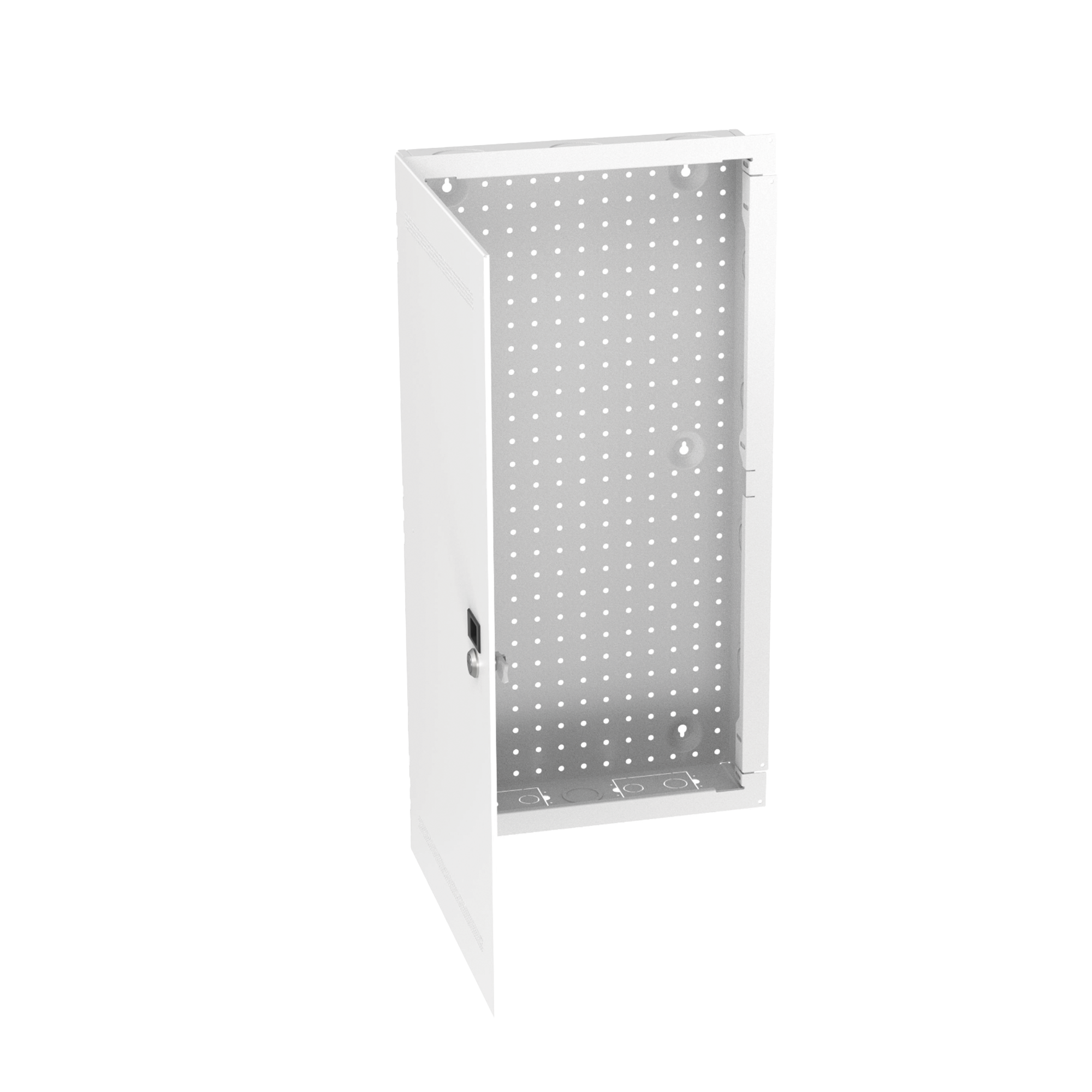 Gabinete Multipropósito de Montaje en Pared, de 28 in de Altura, Con Puerta Reversible, Fabricado en Acero, Color Blanco