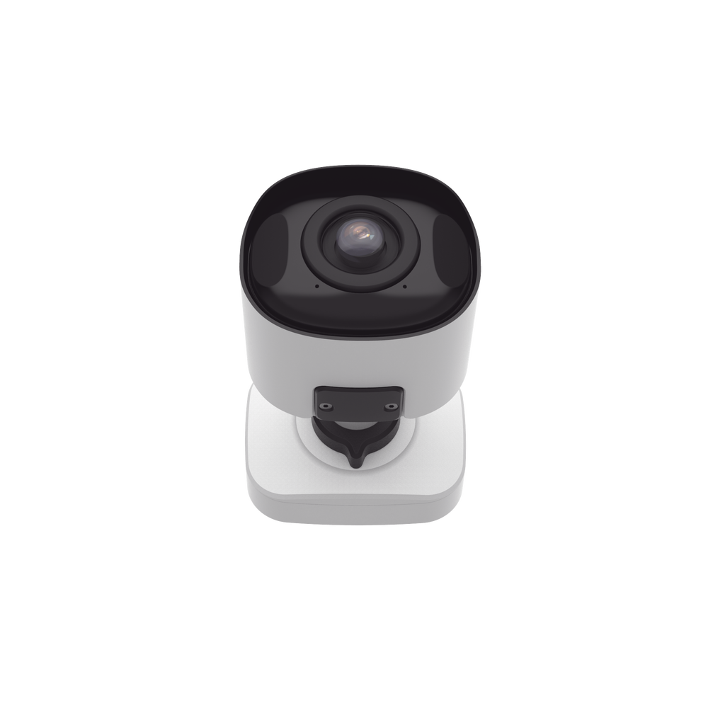Cámara Bullet de Red Mini Panorámica 180° AI / 4K / Super WDR 120dB / Micrófono Integrado / IP67-IK10 / Soporte PoE / Almacenamiento 1TB / Analítica IA VCA 8 Modos