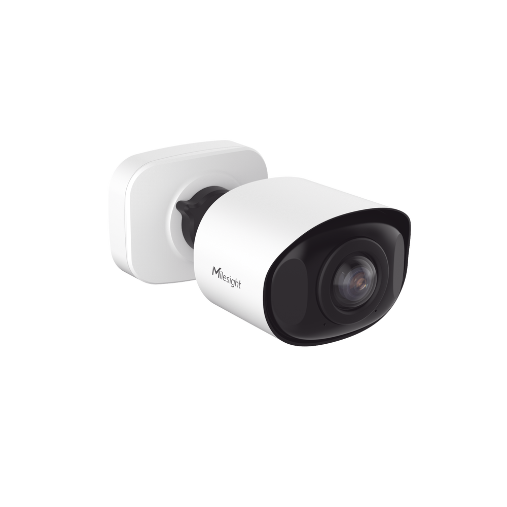 Cámara Bullet de Red Mini Panorámica 180° AI / 4K / Super WDR 120dB / Micrófono Integrado / IP67-IK10 / Soporte PoE / Almacenamiento 1TB / Analítica IA VCA 8 Modos