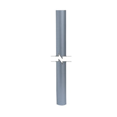Mástil de Aluminio de 2" cal. 18  de 3 Metros de Longitud.
