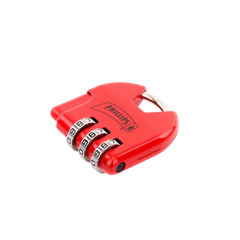 Candado de Combinación Ajustable / No Requiere Llave / Color Rojo.