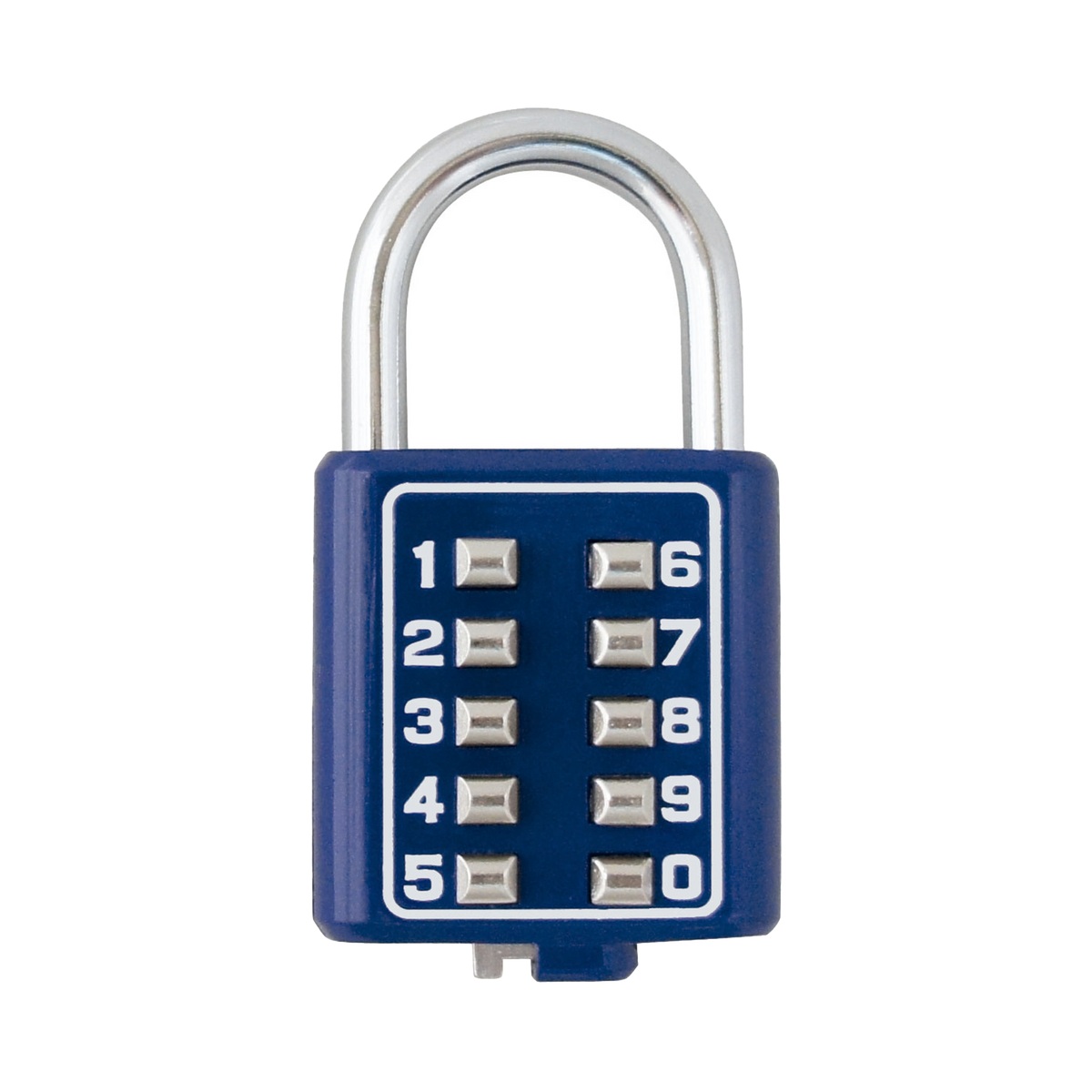 Candado Digital de Combinación M40 / No Requiere Llave / Combinación única integrada por 4 dígitos / Color Azul.