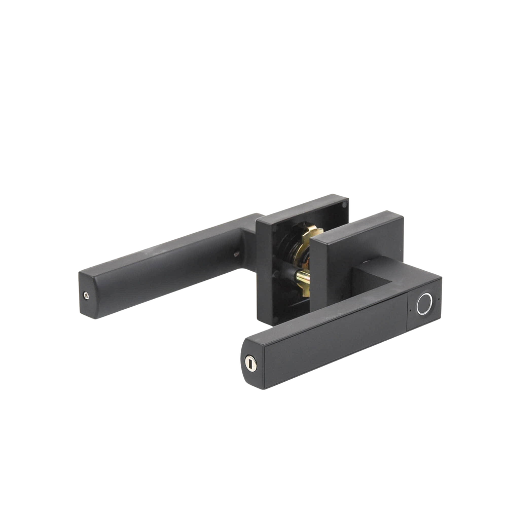 Manija Castelli Biométrica/ Acabado Negro / 30 usuarios/Para Puerta Izq o Derecha de 60-70mm