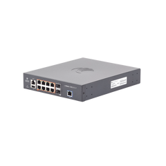 Switch cnMatrix EX2010-P capa 3 de 10 puertos(8 PoE Gigabit 802.3af/at, 2 SFP, 1 consola, 1 MNGMT, 1 USB)  administración desde la Nube (MX-EX2010PXA-U)
