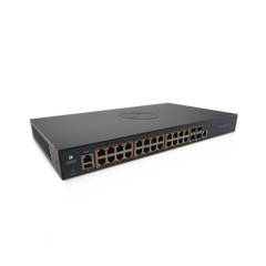 Switch cnMatrix EX2028-P capa 3 de 28 puertos (24 PoE Gigabit 802.3af/at, 4 SFP+) administración desde la Nube (MX-EX2028PxB-U)