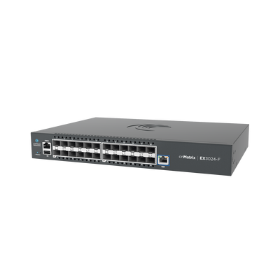 Switch cnMatrix EX3024F Ideal para Distribución en una Red Empresarial / 24 Puertos de Fibra Óptica SFP+(10 Gbps) / Capa 2 y Capa 3 / Doble Fuente de Alimentación en Corriente Alterna / Gestión Gratuita Desde la Nube