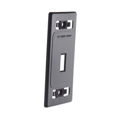 Placa de pared modular MAX, de 1 salida, Color Negro