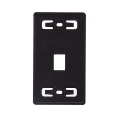 Placa de pared modular MAX, de 1 salida, Color Negro