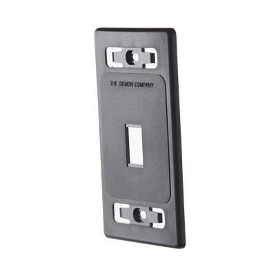 Placa de pared modular MAX, de 1 salida, Color Negro