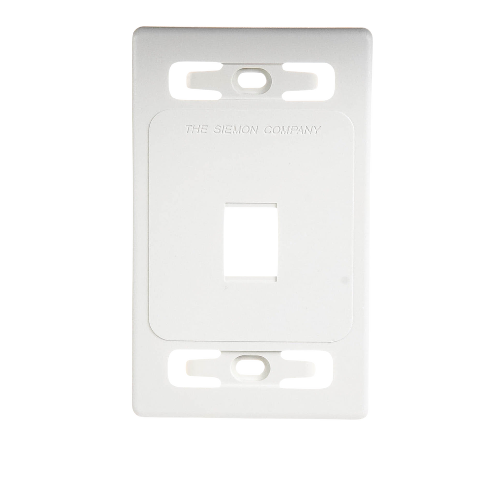 Placa de Pared Modular MAX, de 1 Salida, Color Blanco, Version Bulk (Sin Empaque Individual)