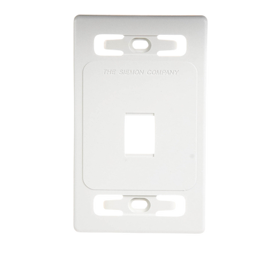 Placa de pared modular MAX, de 1 salida, color blanco, version bulk (Sin Empaque Individual)