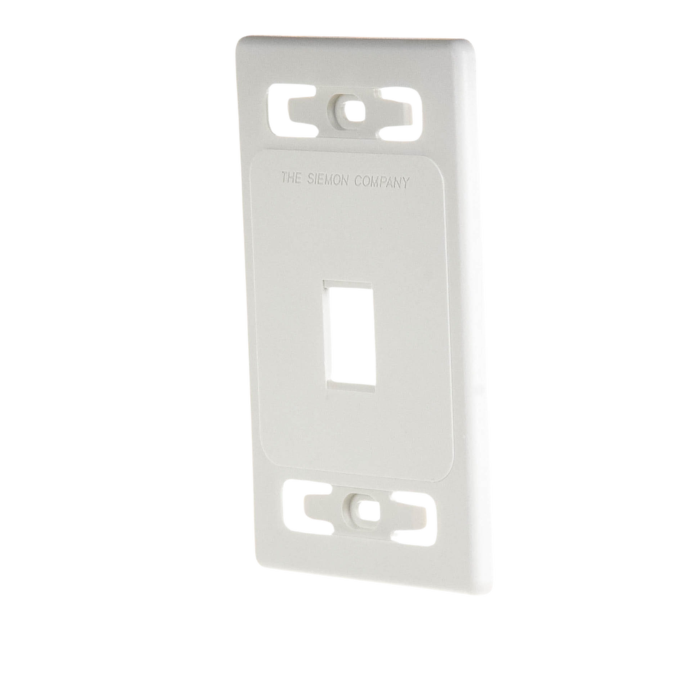 Placa de Pared Modular MAX, de 1 Salida, Color Blanco, Version Bulk (Sin Empaque Individual)