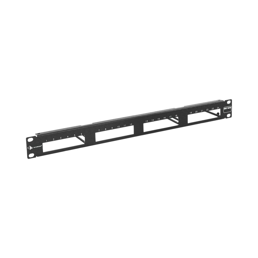 Patch Panel MAX Modular (Vacío), de 24 Puertos, Plano, 1UR