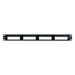 Patch Panel MAX Modular (Vacío), de 24 Puertos, Plano, 1UR