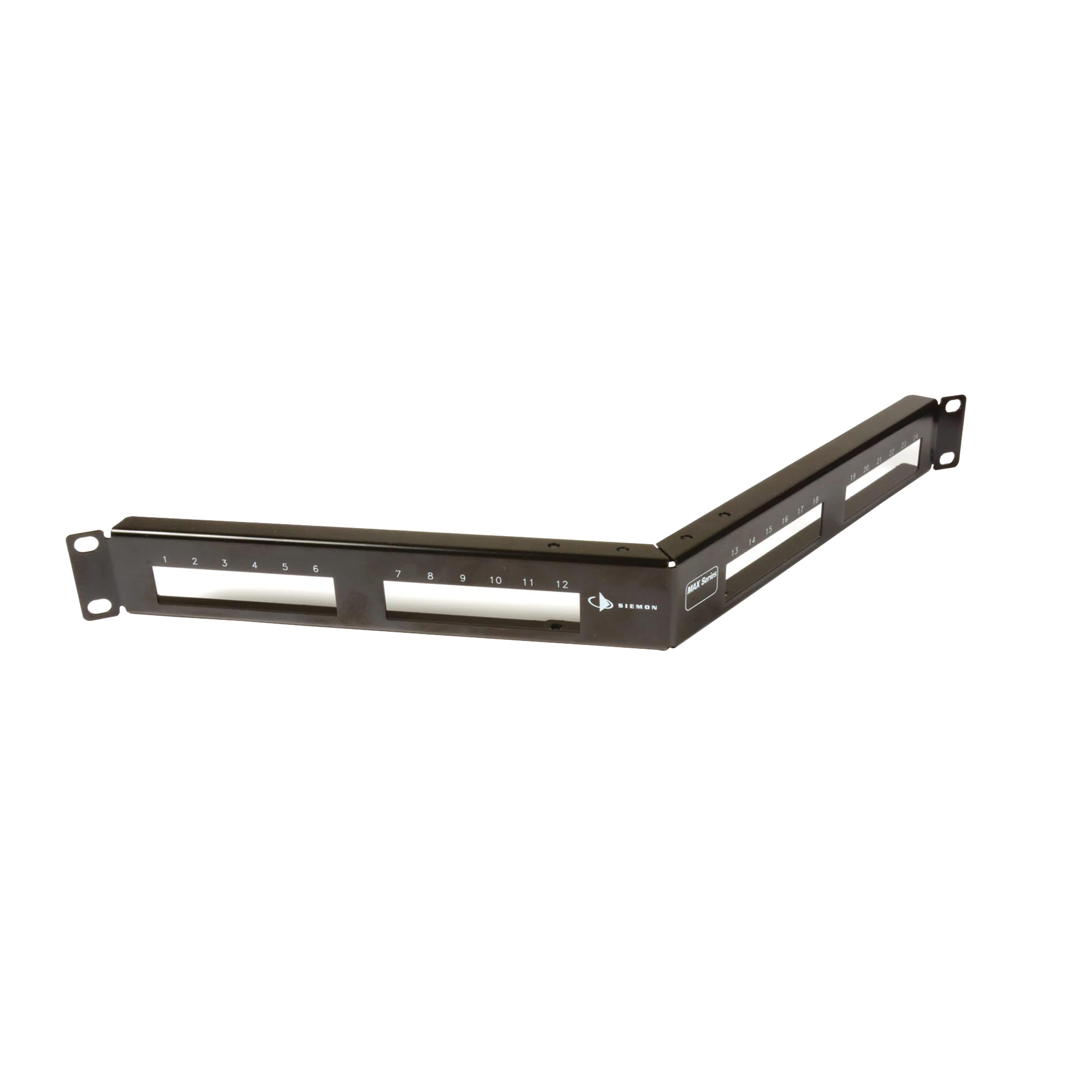 Patch Panel MAX de 24 Puertos, Modular (Vacío), Angulado, 1UR