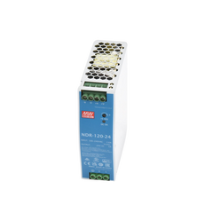 Fuente de poder industrial de 120 W, salida 24 Vcc, entrada 90~264 VCA, para montaje en riel DIN,