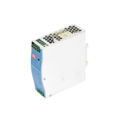 Fuente de poder industrial de 120 W, salida 24 Vcc, entrada 90~264 VCA, para montaje en riel DIN,