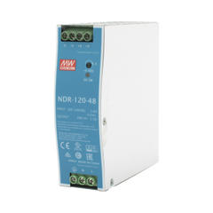 Fuente de poder industrial de 120 W, salida 48 Vcc, entrada 90~264 VCA, para montaje en riel DIN,