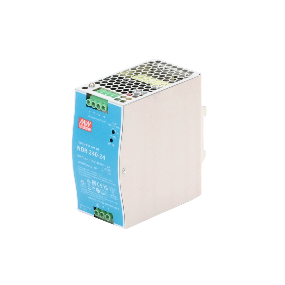 Fuente de poder industrial para riel DIN / 240W / 24Vcc / 10A / Entrada: 90-264Vca
