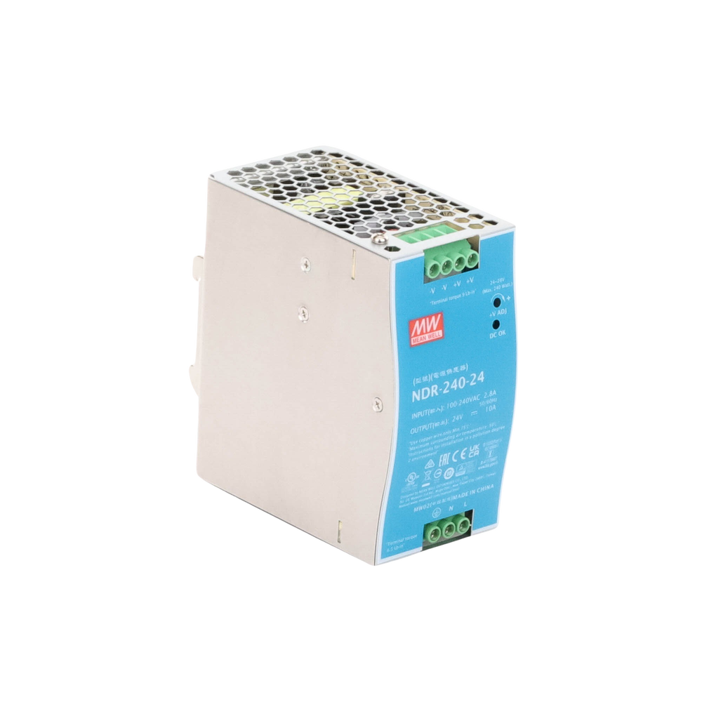 Fuente de poder industrial para riel DIN / 240W / 24Vcc / 10A / Entrada: 90-264Vca