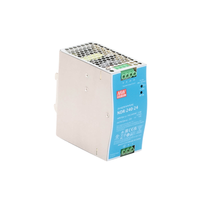 Fuente de Poder Industrial de 240W, salida 24Vcc, 10A, para montaje Riel Din