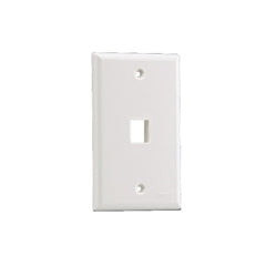 Placa de Pared Vertical, Salida Para 1 Puerto Keystone, Color Blanco