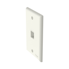 Placa de Pared Vertical, Salida Para 1 Puerto Keystone, Color Blanco Mate