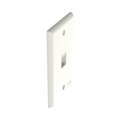 Placa de Pared Vertical, Salida Para 1 Puerto Keystone, Color Blanco Mate