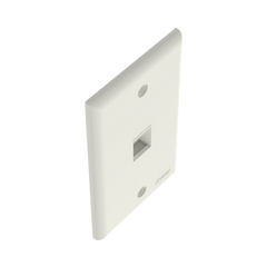Placa de Pared Vertical, Salida Para 1 Puerto Keystone, Color Blanco Mate