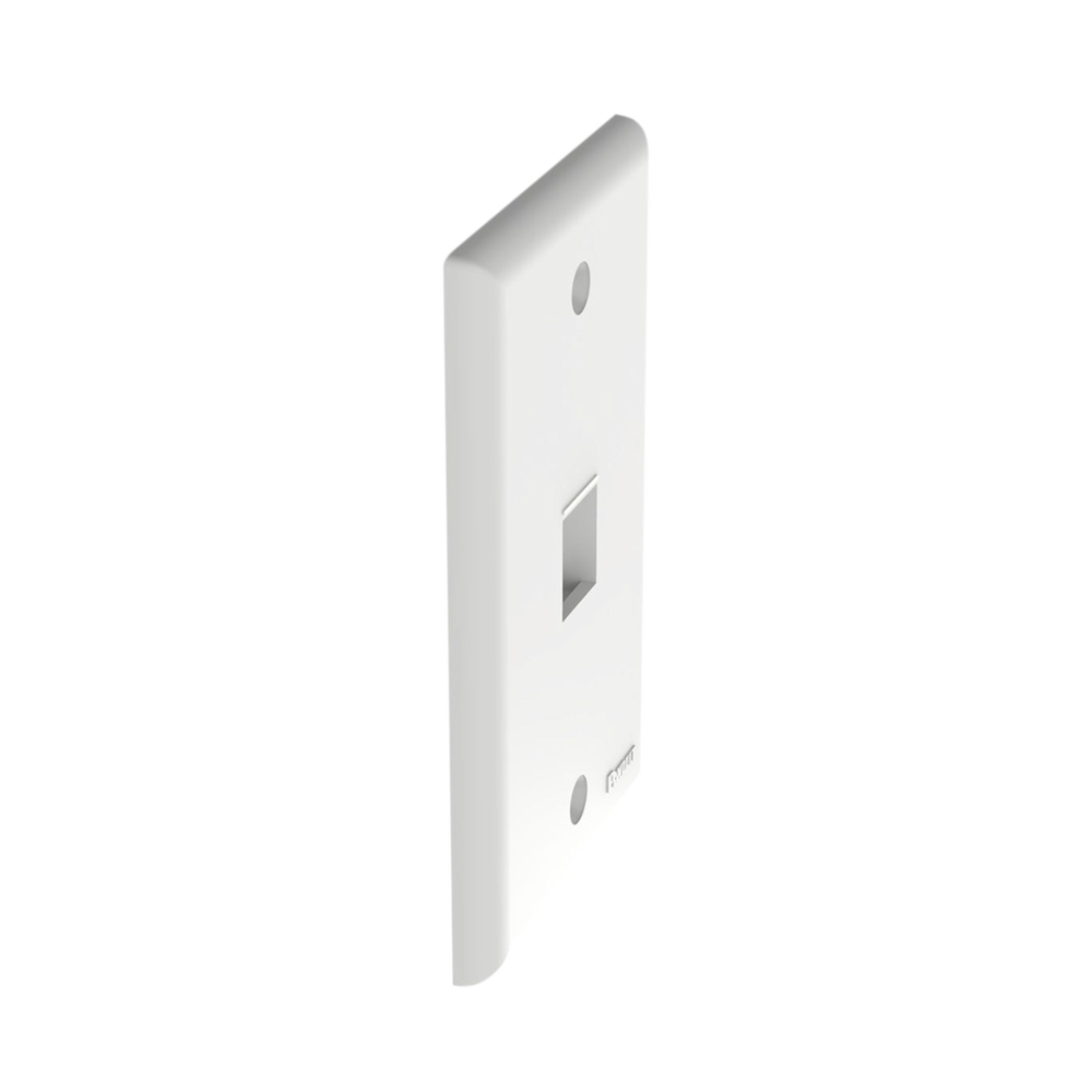 Placa de Pared Vertical, Salida Para 1 Puerto Keystone, Color Blanco