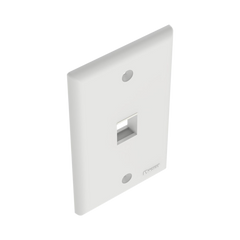 Placa de Pared Vertical, Salida Para 1 Puerto Keystone, Color Blanco